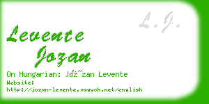 levente jozan business card